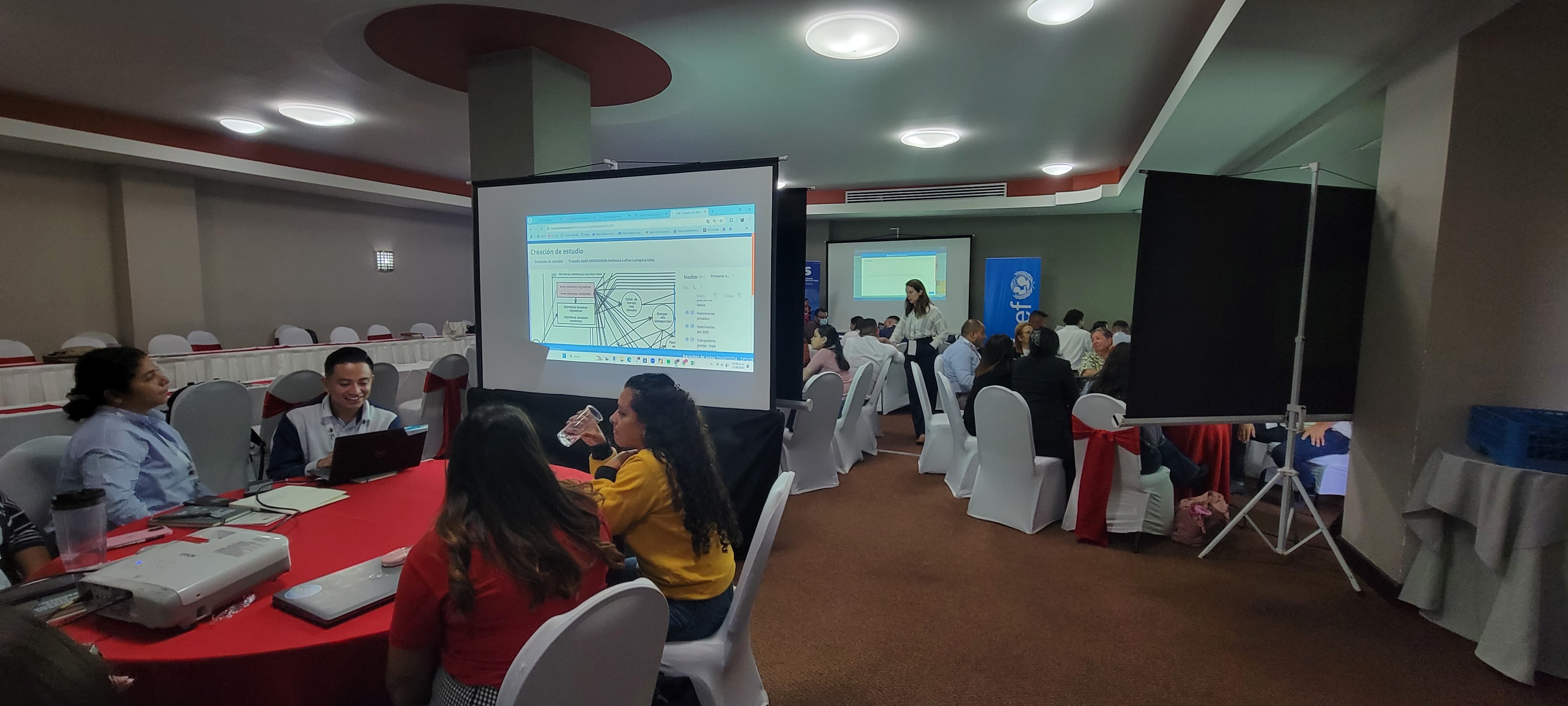 ""personas participando en el taller de evaluación de riesgos EVIR, en Honduras