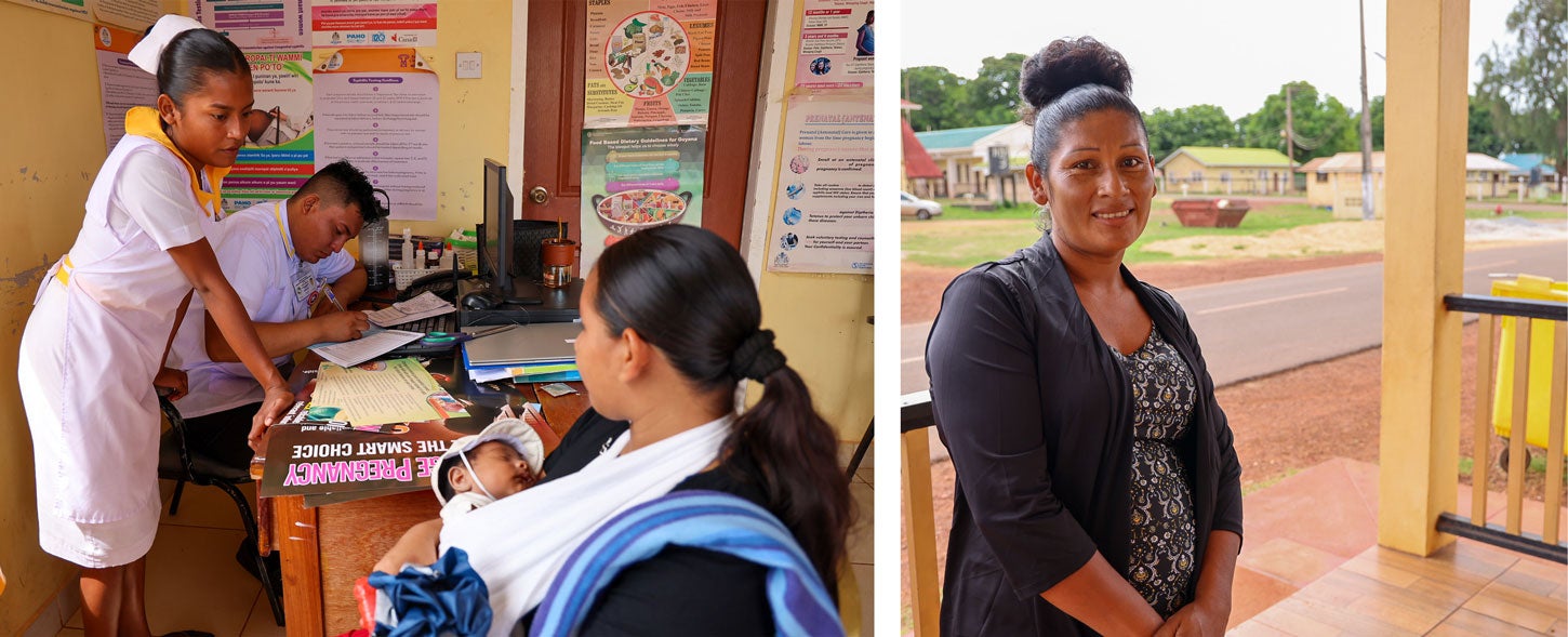 Medical follow up at the clinic for mothers and newborns