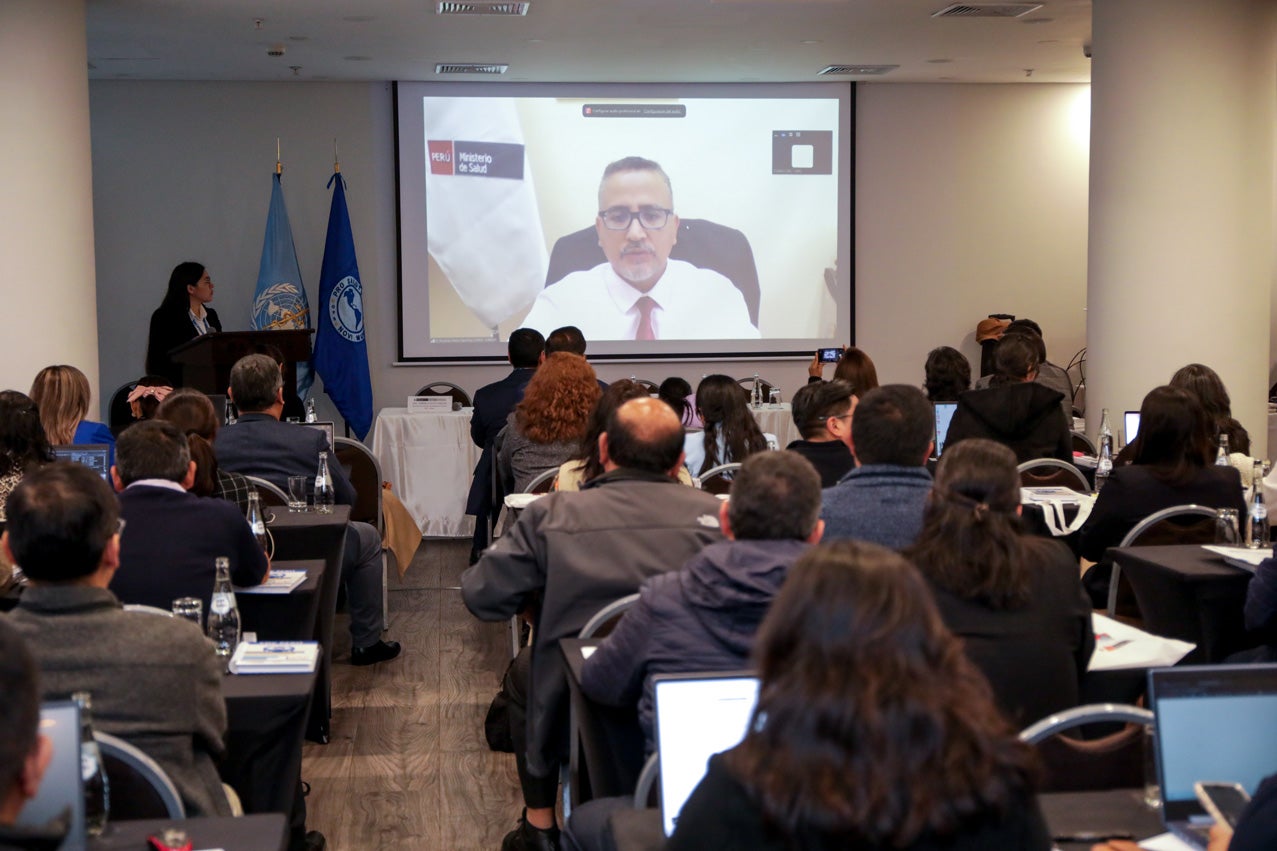 Minsa/ Palabras de bienvenida del Dr. Eric Peña, viceministro de salud pública, durante la inauguración del taller. 