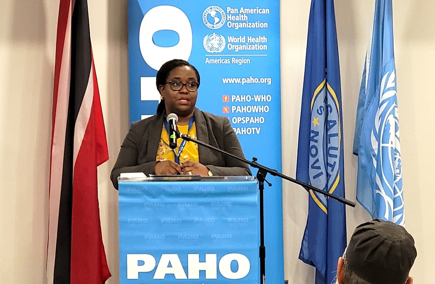 Dr. Shellon Bovell, Advisor - Health Systems and Services of the PAHO/WHO Trinidad and Tobago Country Office ,  welcomes participants to the Workshop