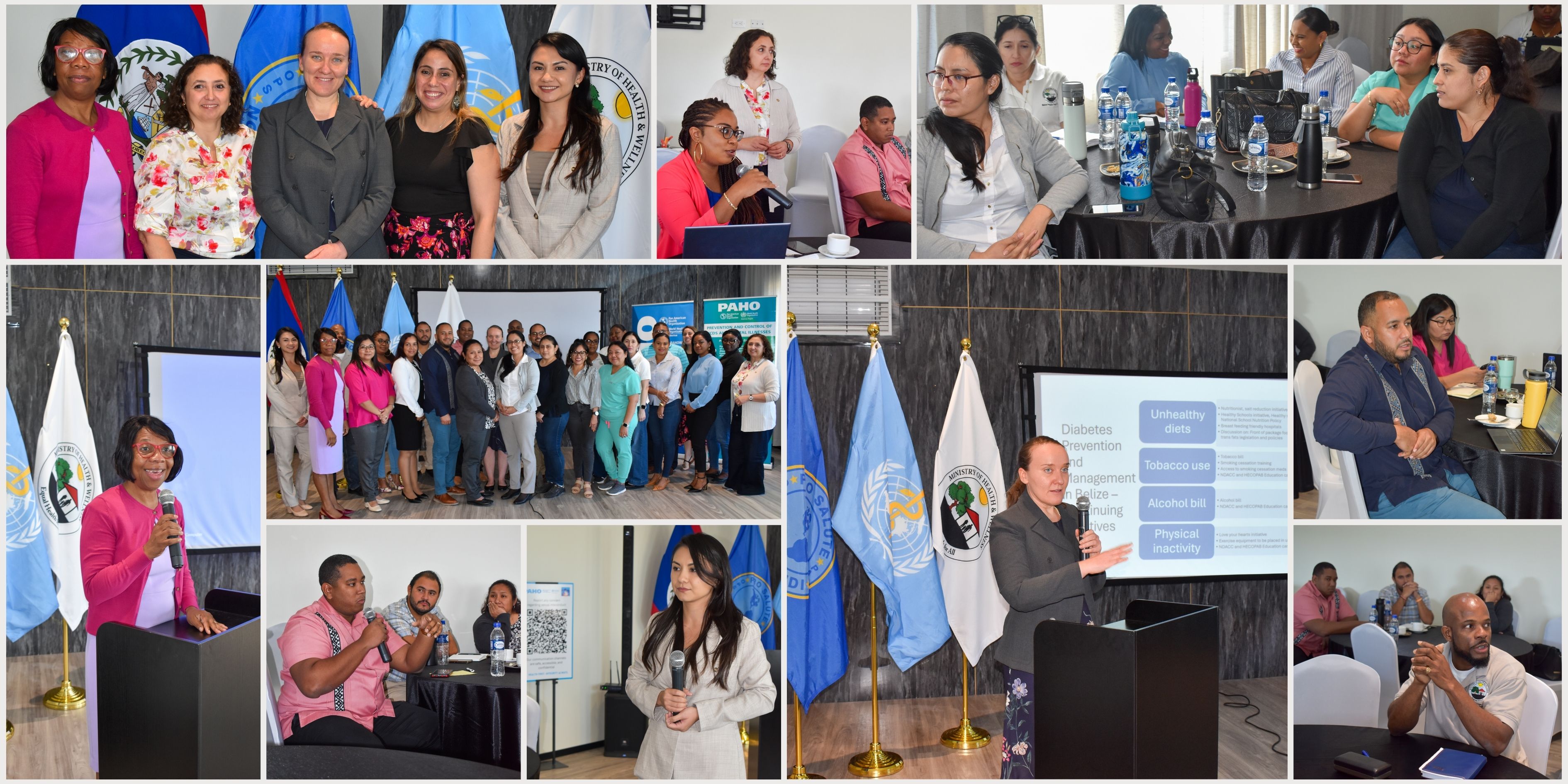 Collage of photos of the Diabetes Workshop