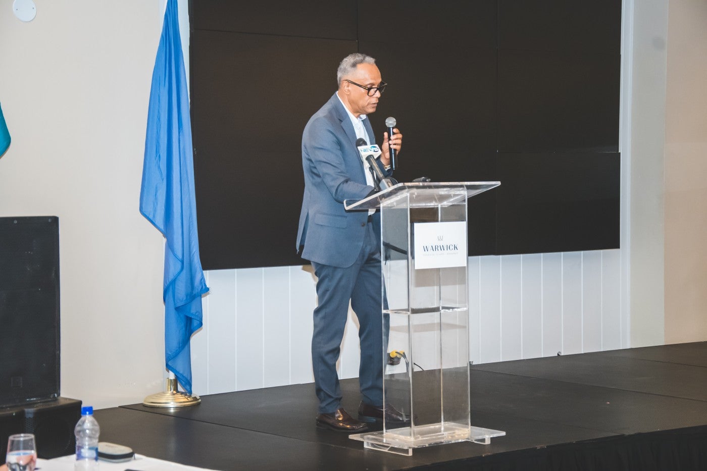 Hon. Dr. Micheal Darville, Minister of Health and Wellness brought remarks during the meeting. 