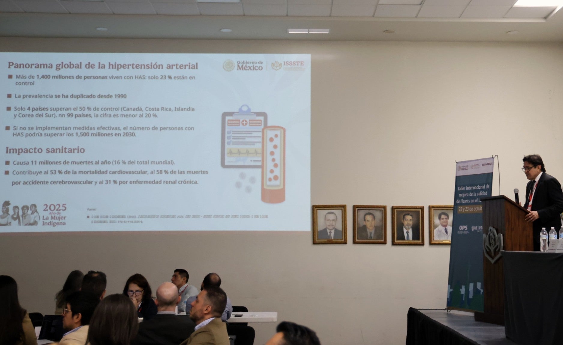 Gustavo Reyes Terán durante el Taller Internacional de Mejora de la Calidad de HEARTS