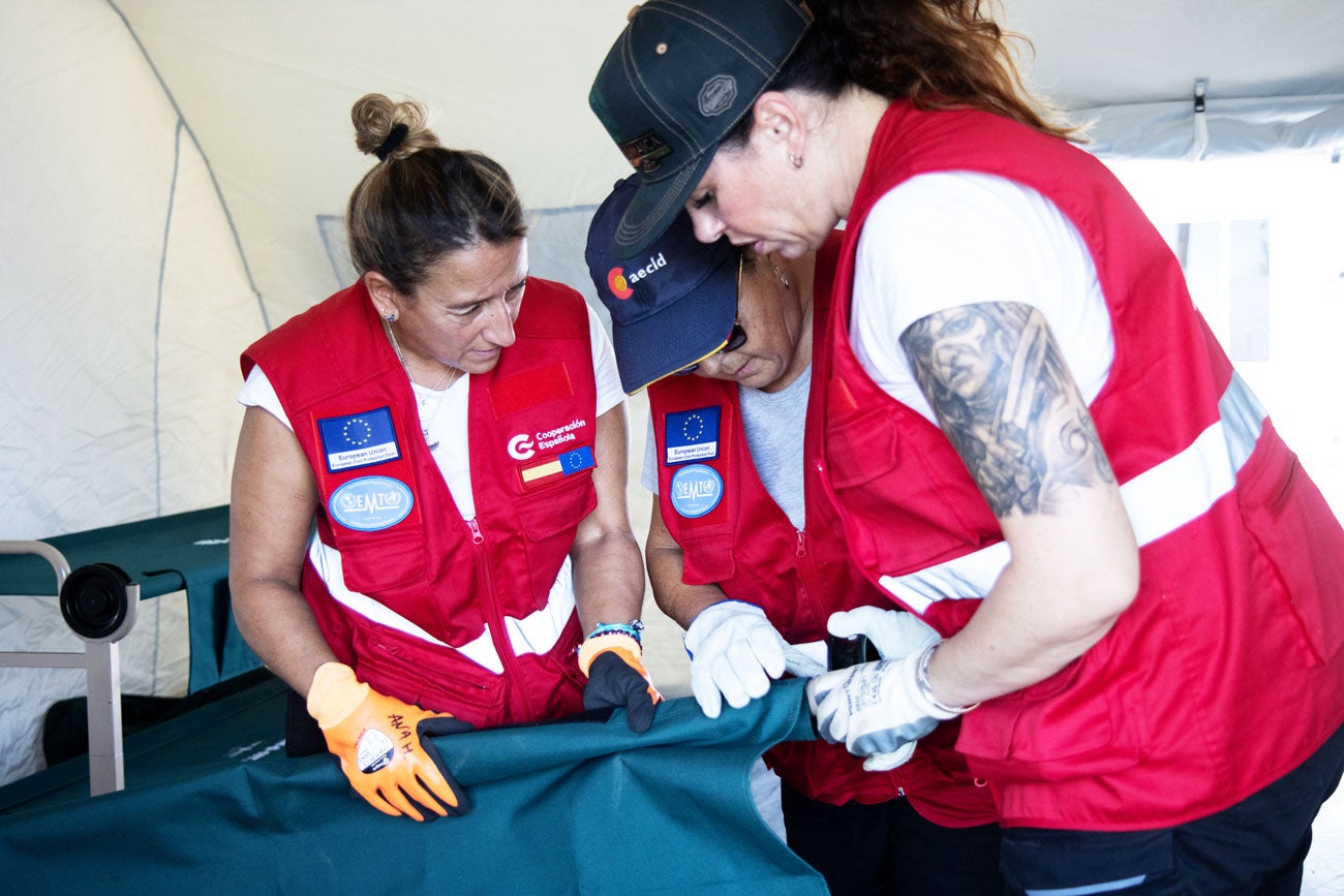 Field hospital installation