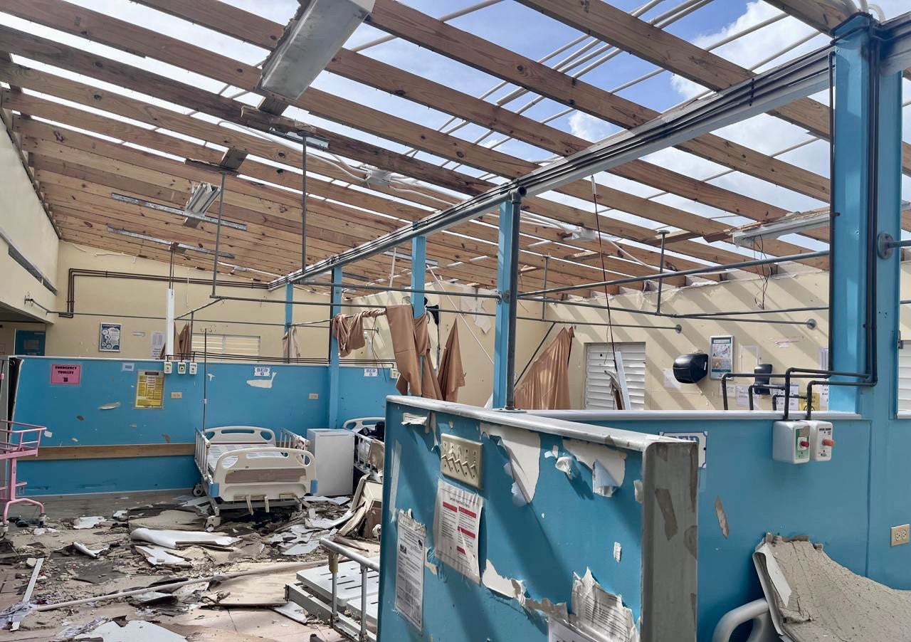 Destroyed health facility