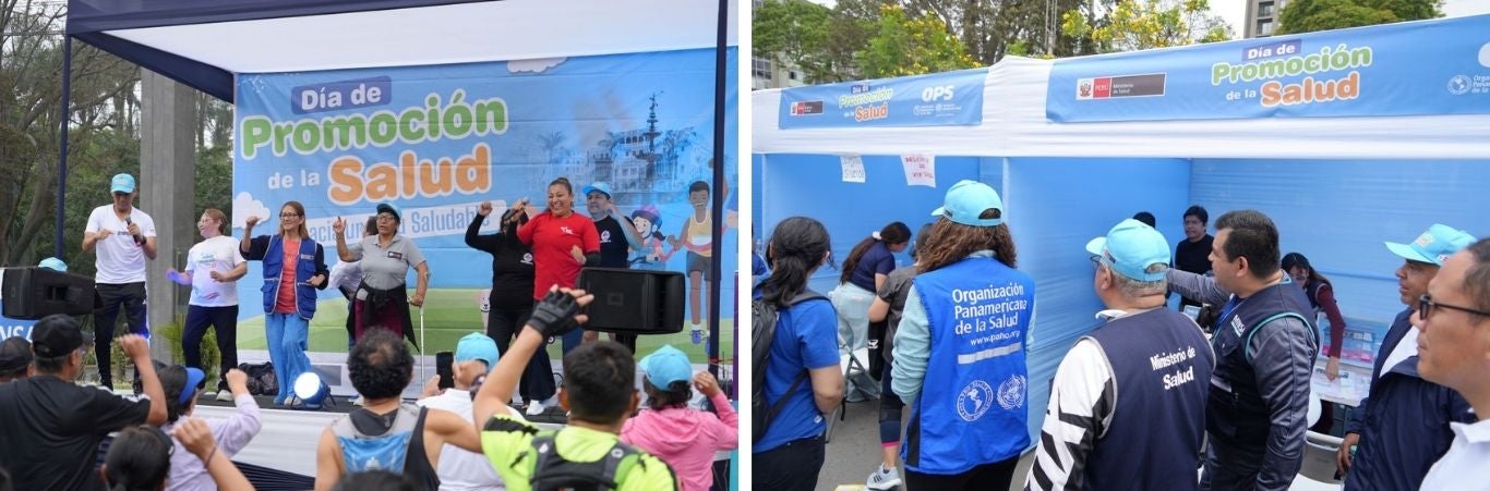 OPS /Luz Rospigliosi || El evento “Activación por la salud” incluyó actividades de caminata, feria de salud, activación física y más. 
