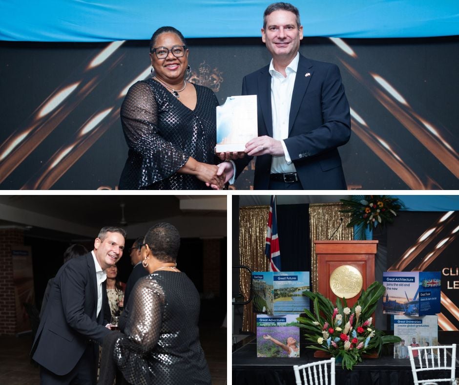 Collage of photos from the UK-Belize Climate and Nature Legacy Awards.