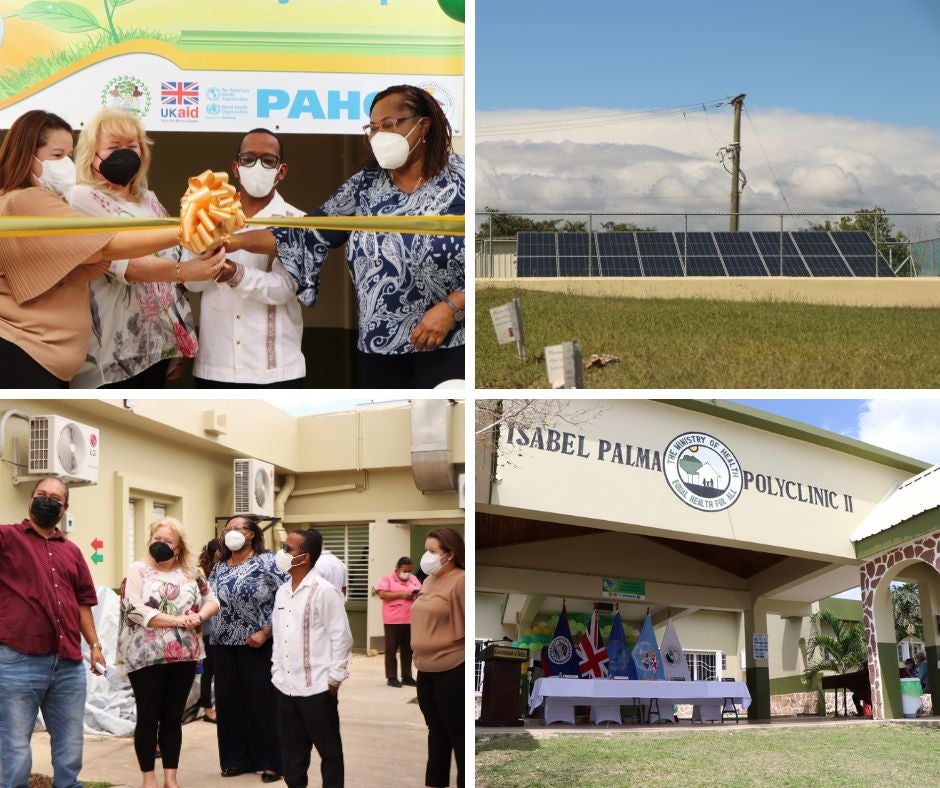 Collage of photos from the UK-DFID Smart Hospital Initiative Project. 