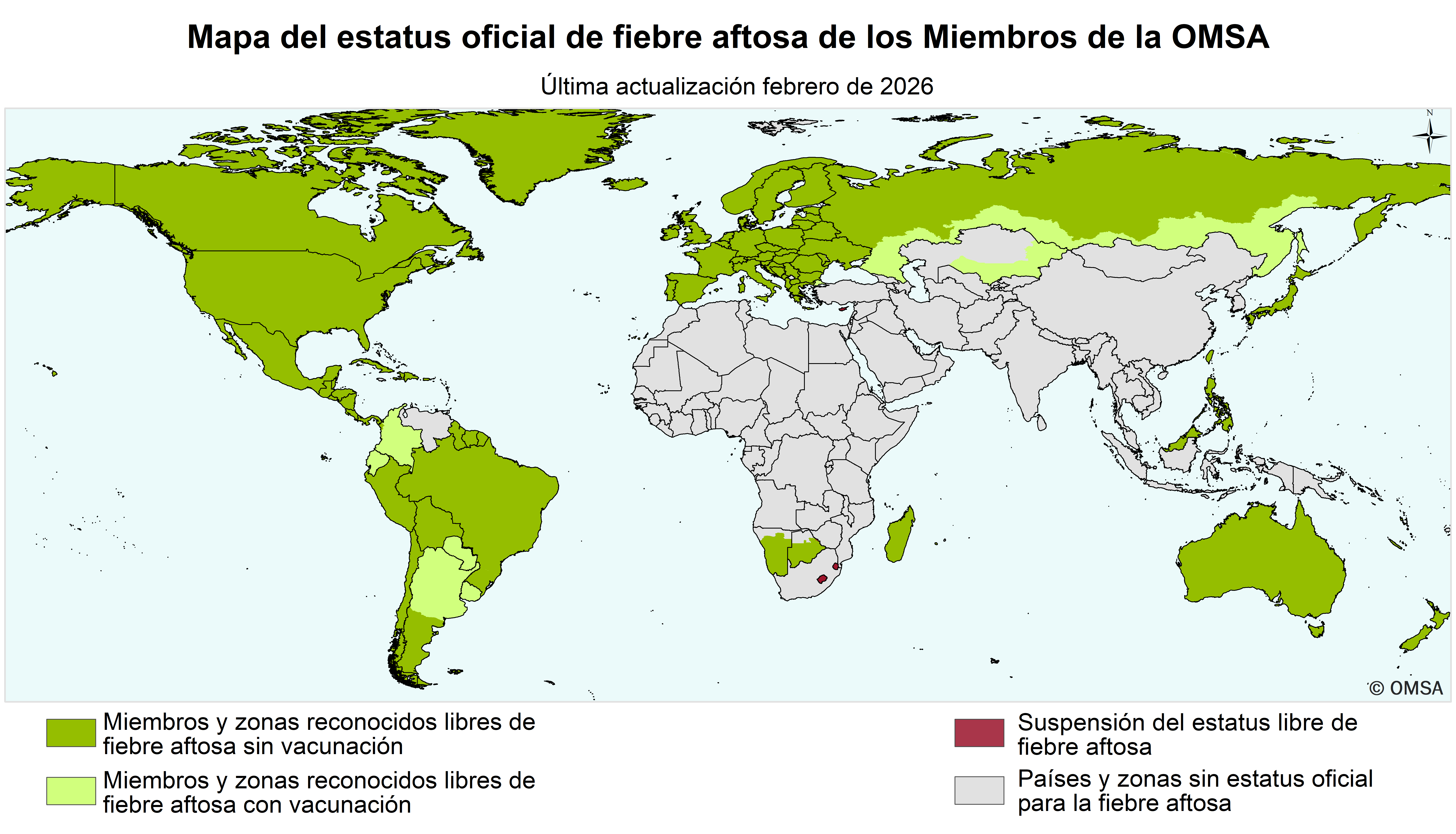 ""mapa estatus fiebre aftosa