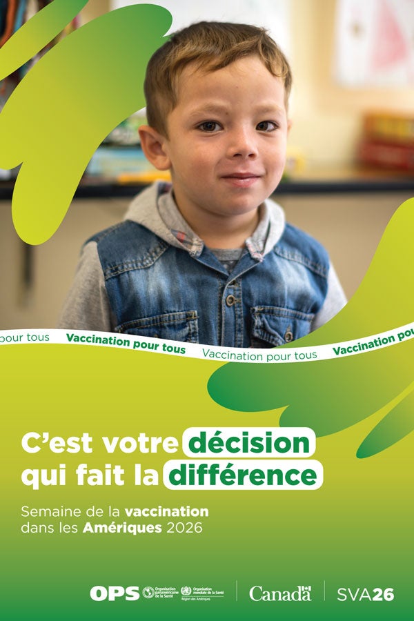 VWA 2026 boy in health facility poster french