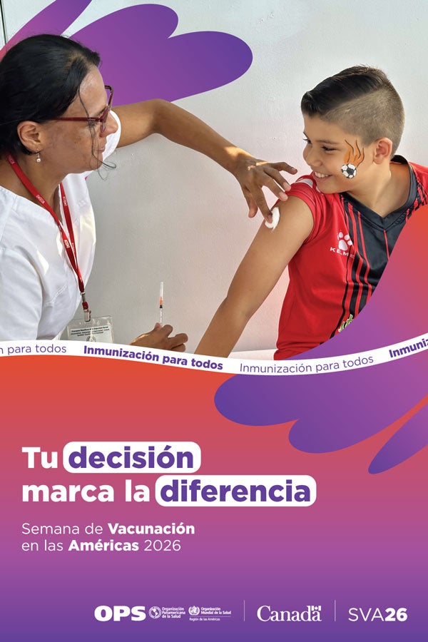 VWA 2026 boy in health facility with healthcare worker poster spanish