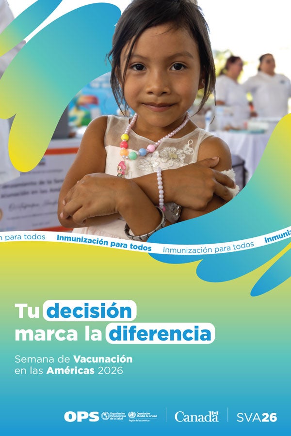 VWA 2026 girl in health facility poster spanish