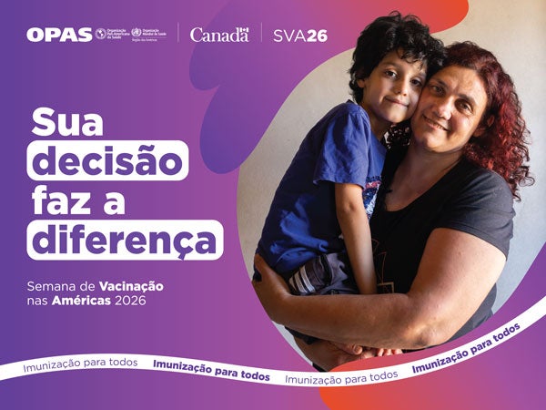 VWA 2026 boy in health facility backing banner portuguese