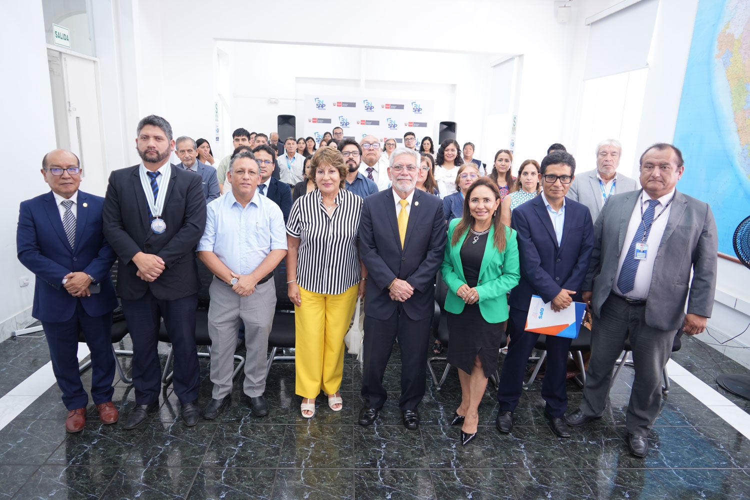 OPS/Luz Rospigliosi|| Autoridades, representantes de colegios profesionales y equipos técnicos del sector salud del país y de la OPS/OMS, durante el Lanzamiento oficial del Nodo Perú del Campus Virtual de Salud Pública.