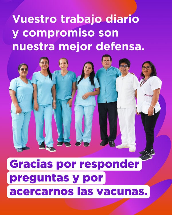 Agradecimiento trabajadores de la salud