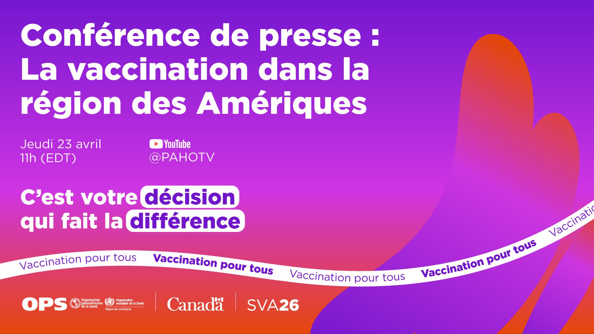 Conférence de presse : La vaccination dans la région des Amériques
