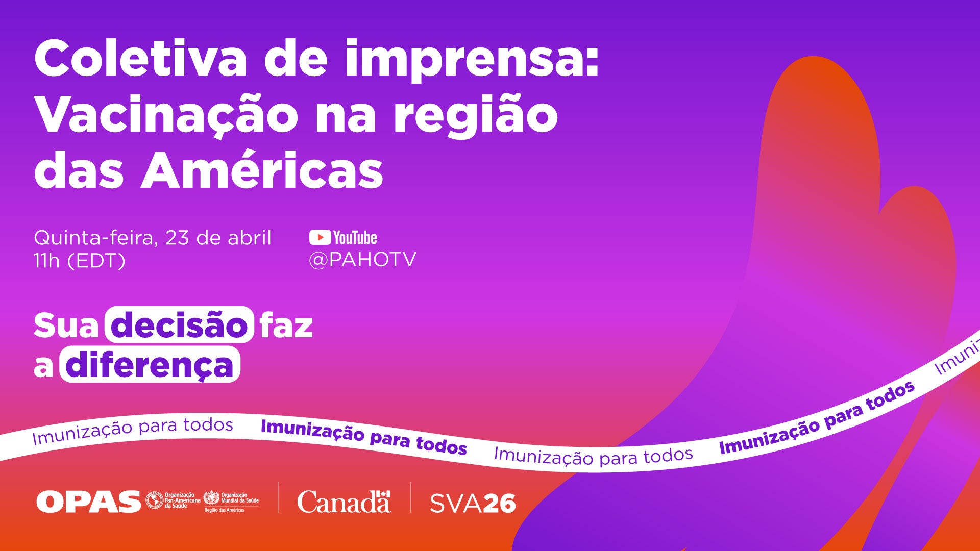 Coletiva de imprensa: Vacinação na região das Américas
