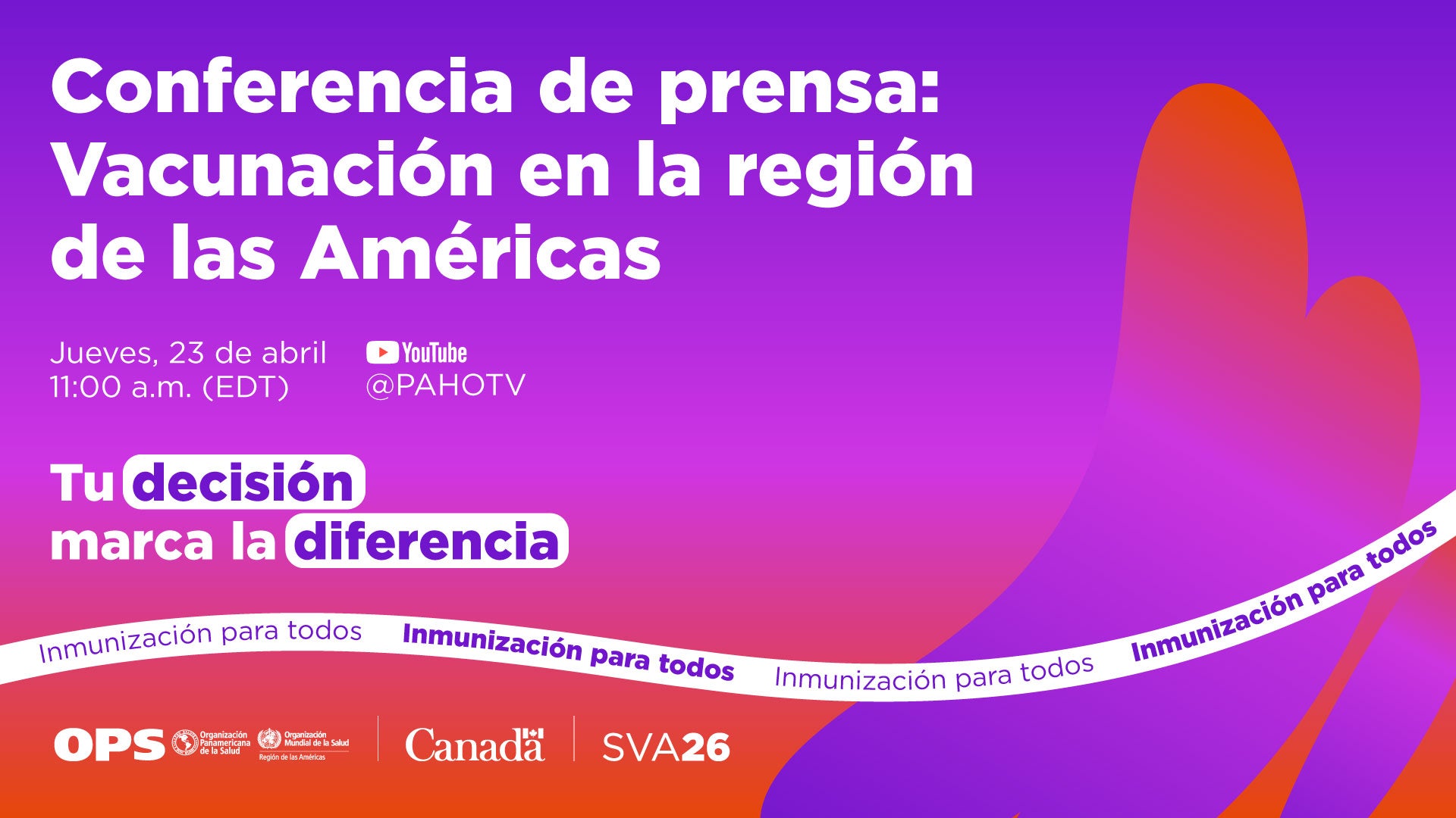 Conferencia de prensa: Vacunación en la región de las Américas
