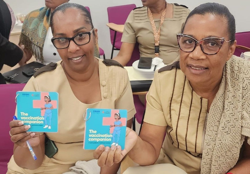 District Health Visitors in the Vaccine Preventable Diseases Surveillance Training Programme received their copies of The Vaccination Companion