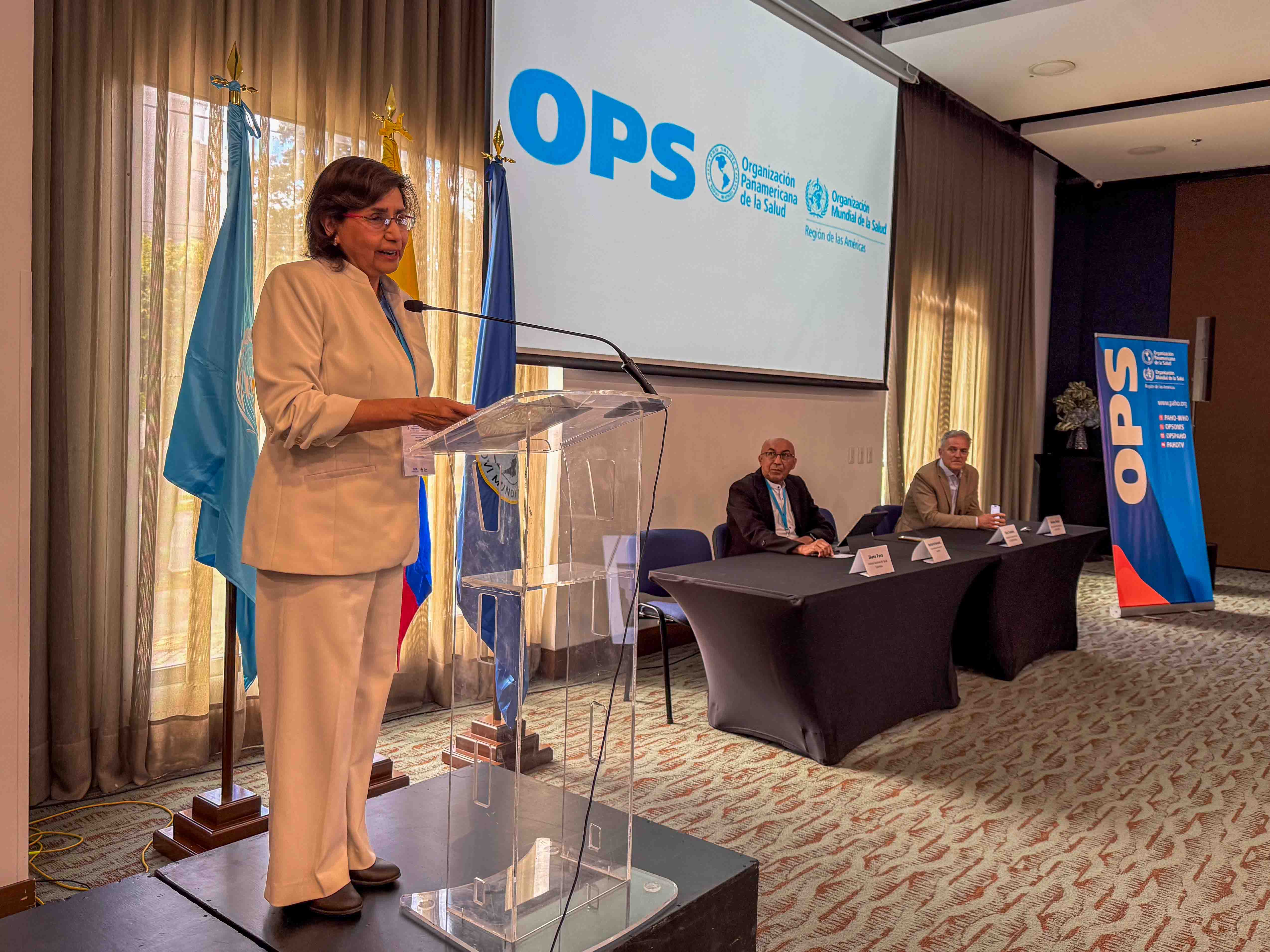 Representante de la OPS Colombia, dra Gina Tambini Gómez