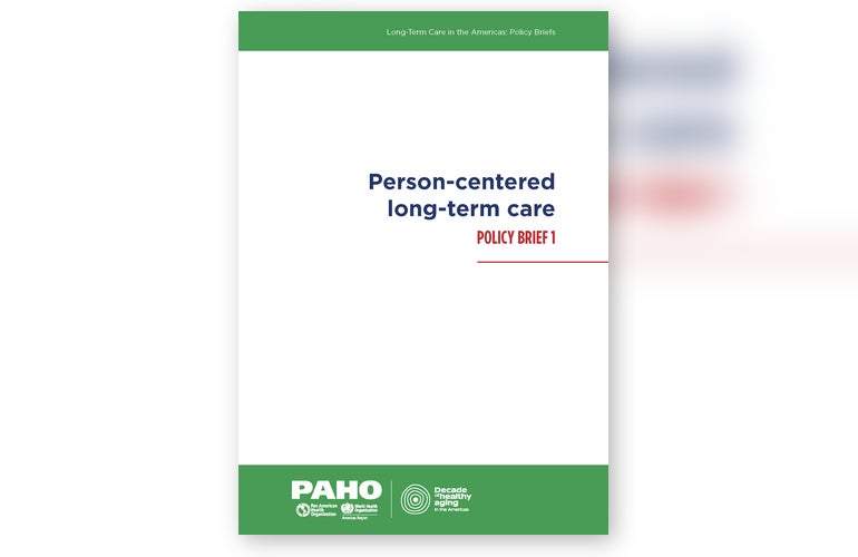 Person-centered long-term care. Policy brief 1 Cover