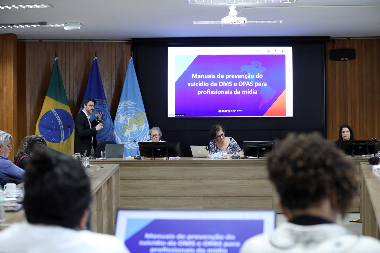 Apresentação dos manuais de prevenção do suicídio da OPAS e OMS