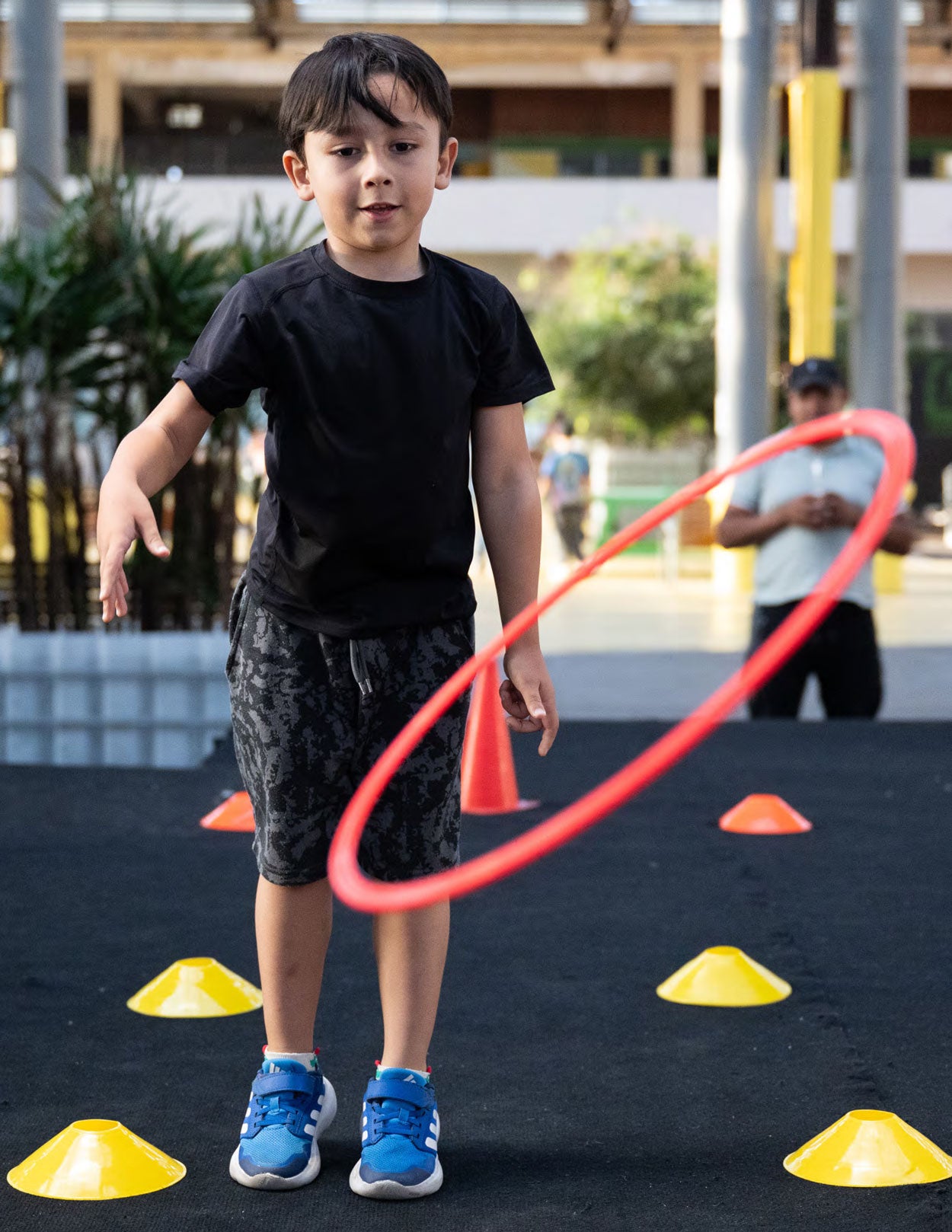 Boy exercising
