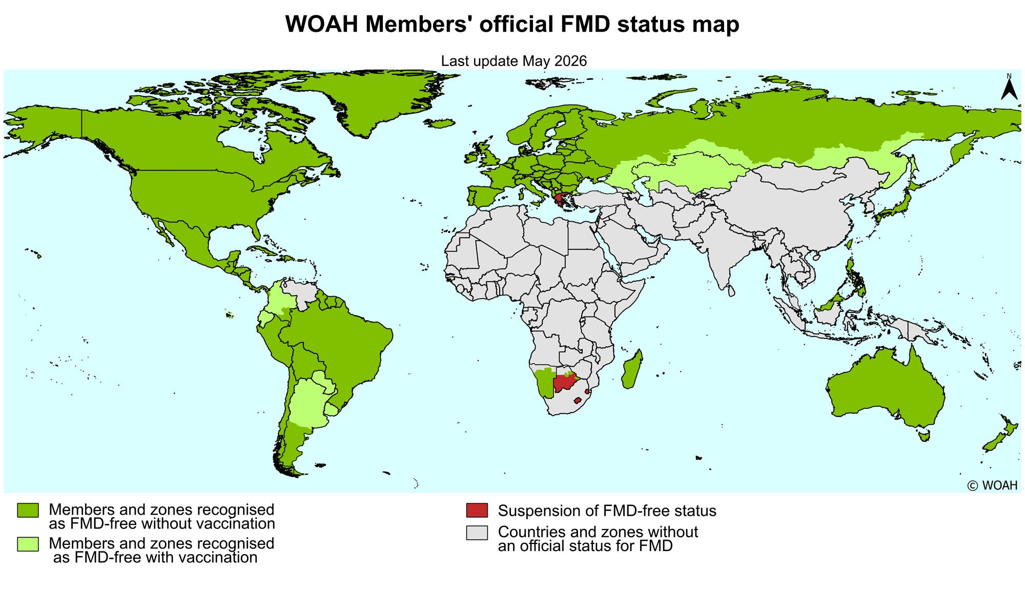 ""mapa estatus fiebre aftosa