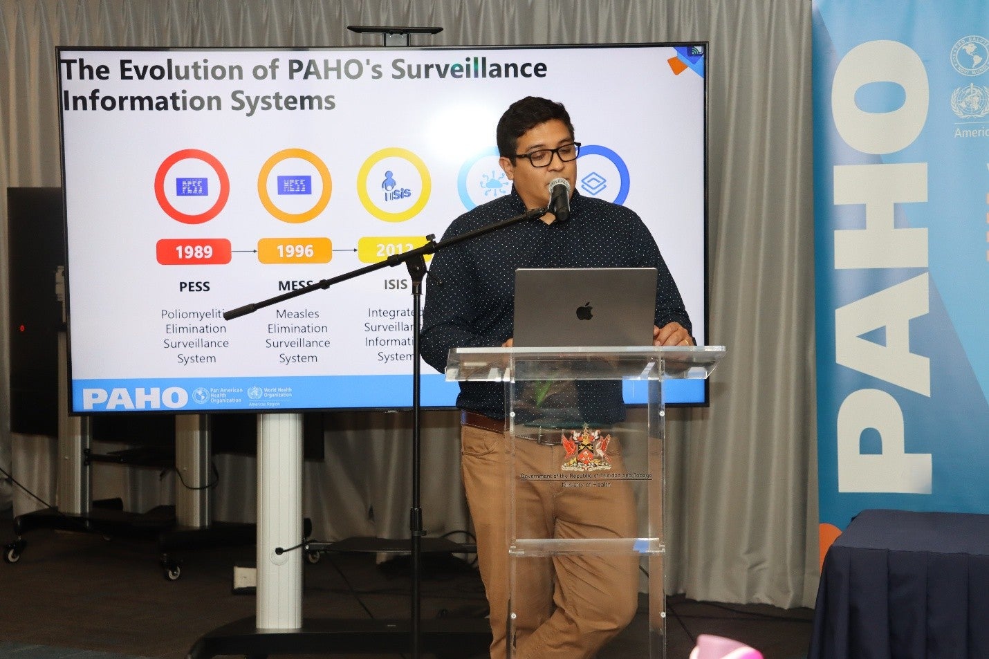 Felipe Aguilera, International Consultant, PAHO delivers his presentation to the attendees