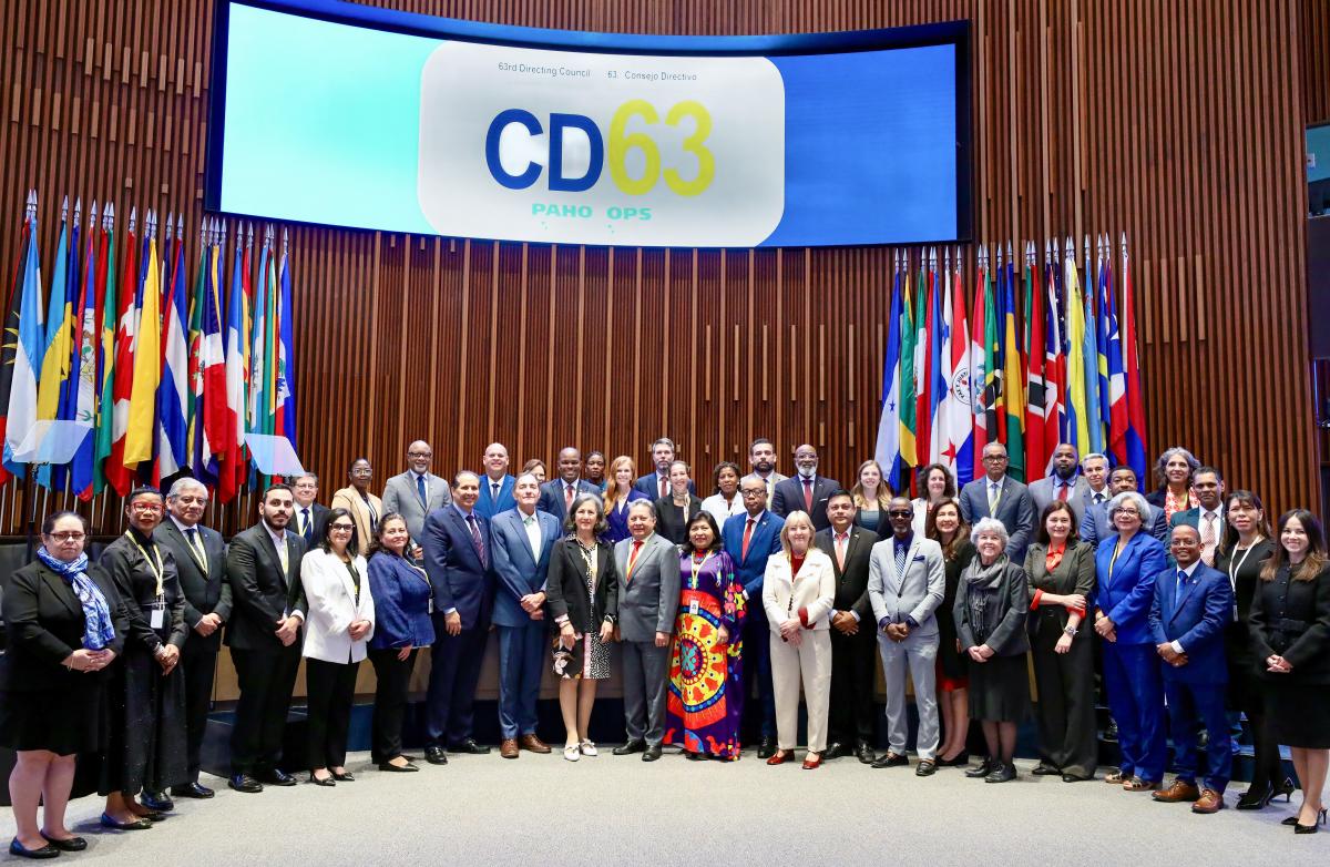 Participantes del 63.º Consejo Directivo