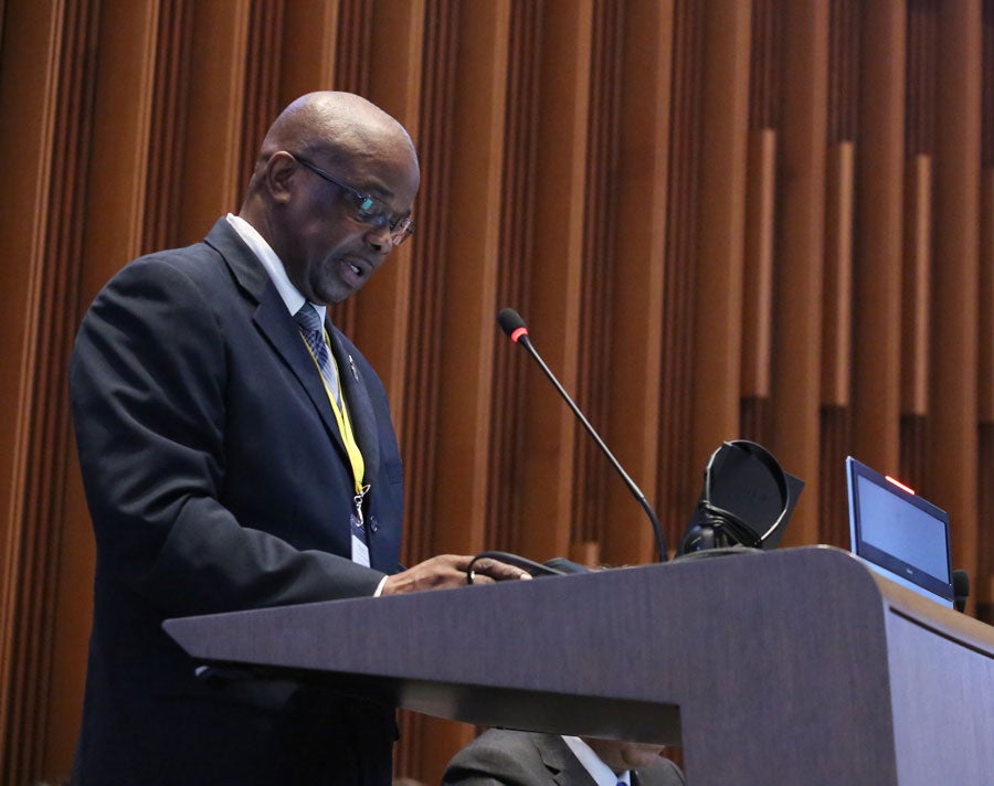 Ambassador Steve Ferrol, Permanent Representative of Dominica and President of the Permanent Council of the Organization of American States (OAS)