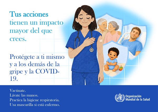 Protégete a ti mismo y a los demás de la gripe y la COVID-19