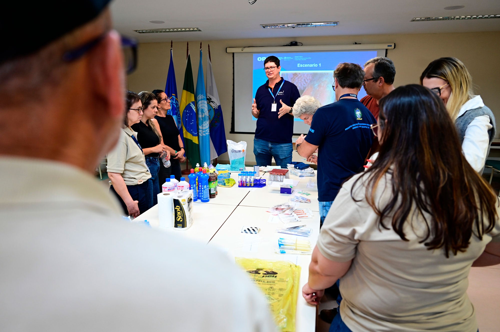 ""participantes de la SEAPPADI-RJ en el ejercicio práctico en PANAFTOSA 