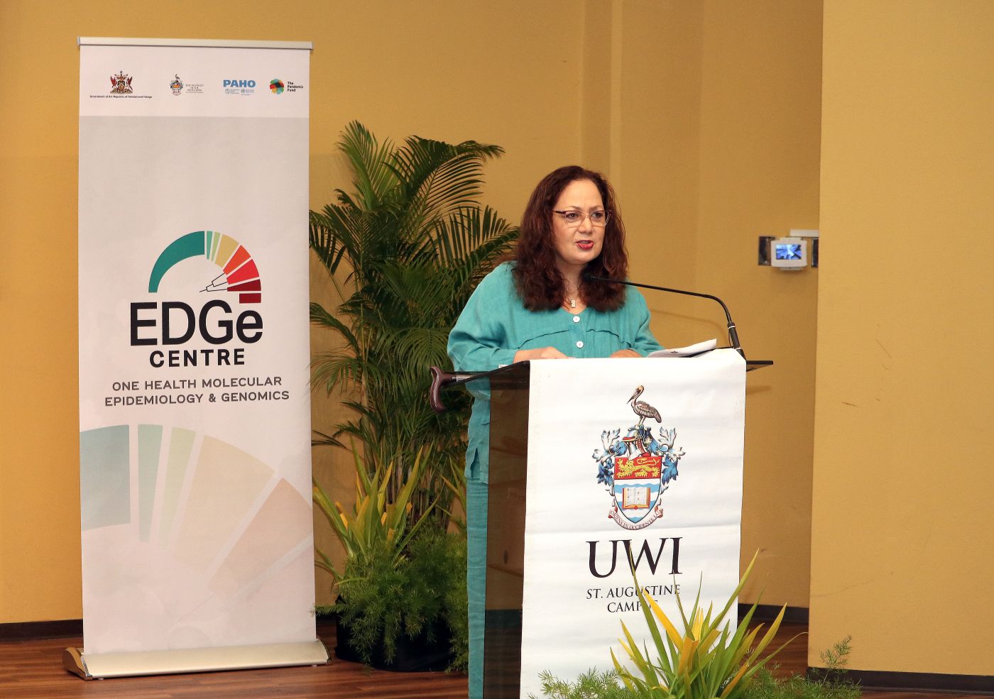 Delivering the Opening Address, Professor Rose-Marie Belle Antoine, Pro Vice-Chancellor and Principal of The UWI St. Augustine Campus, described the EDGe Centre as the latest chapter in the Campus’ long record of service to public health. Citing the Campus’ leadership in genomic surveillance during the COVID-19 pandemic, she emphasised that the Centre builds on “decades of scholarship, research, and regional service by this campus,” and affirms The UWI’s proven ability to respond to complex challenges fac