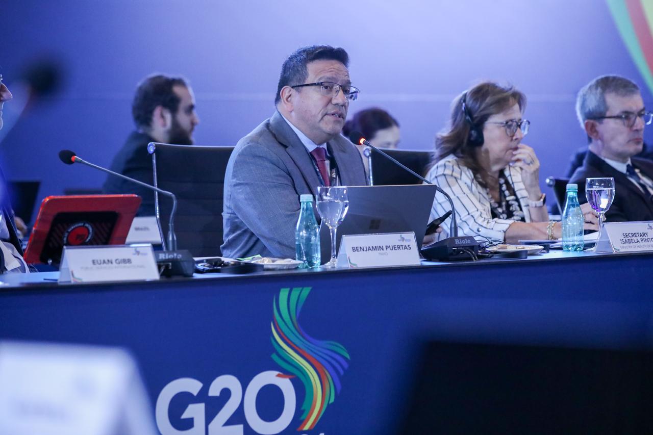Reunião do grupo de trabalho da saúde do G20 no dia 11 de abril de 2024