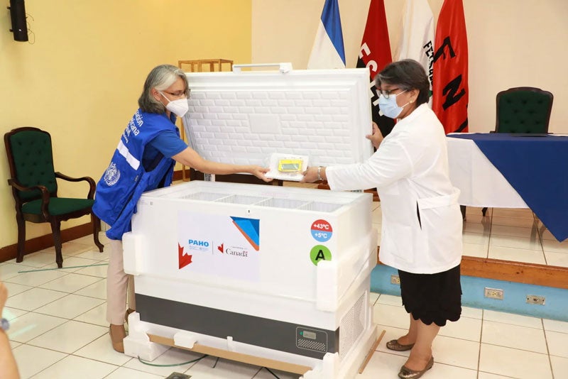 Nicaragua received donation of refrigerators