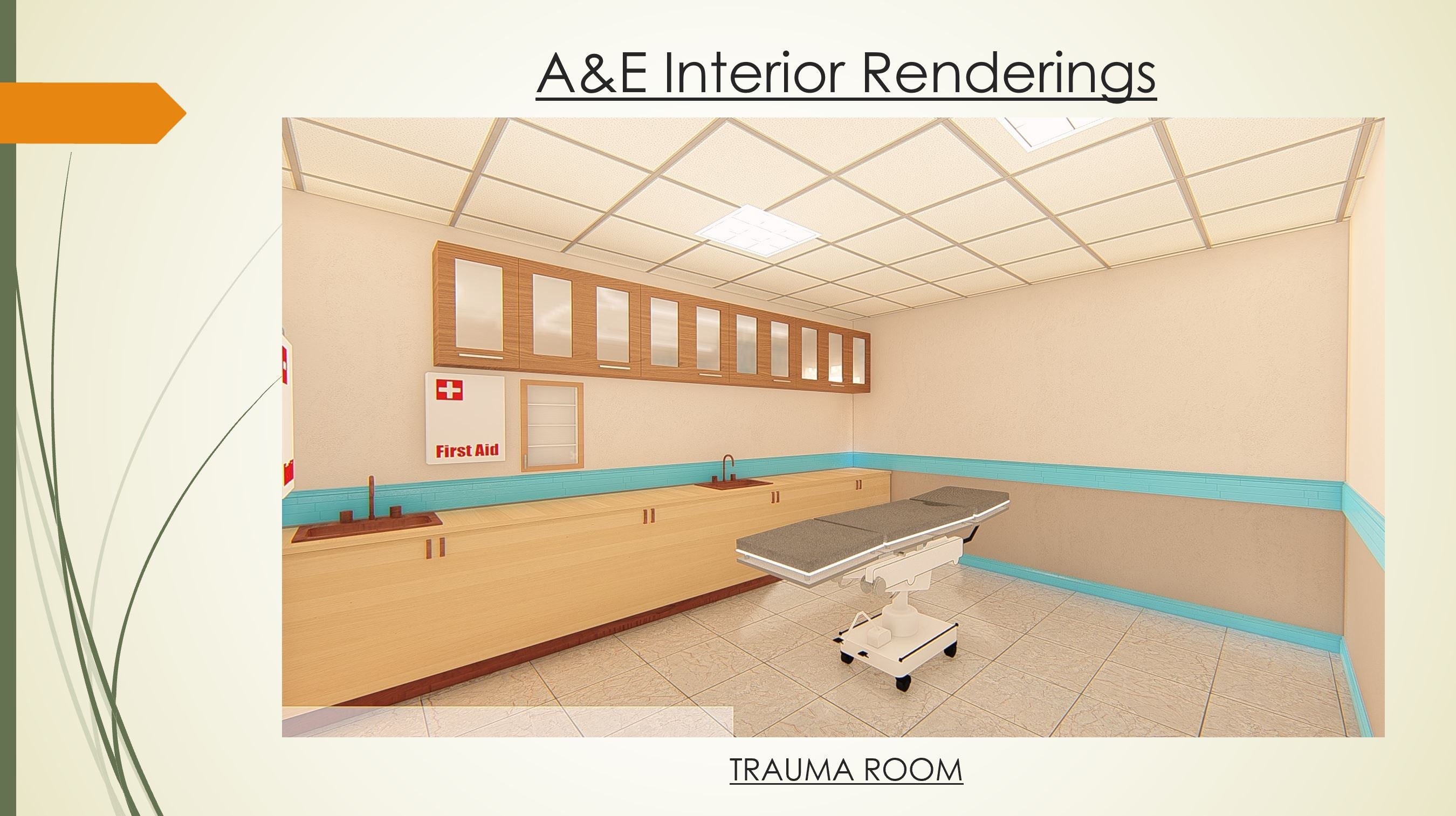 Rendering of the Trauma Room for Corozal Community Hospital