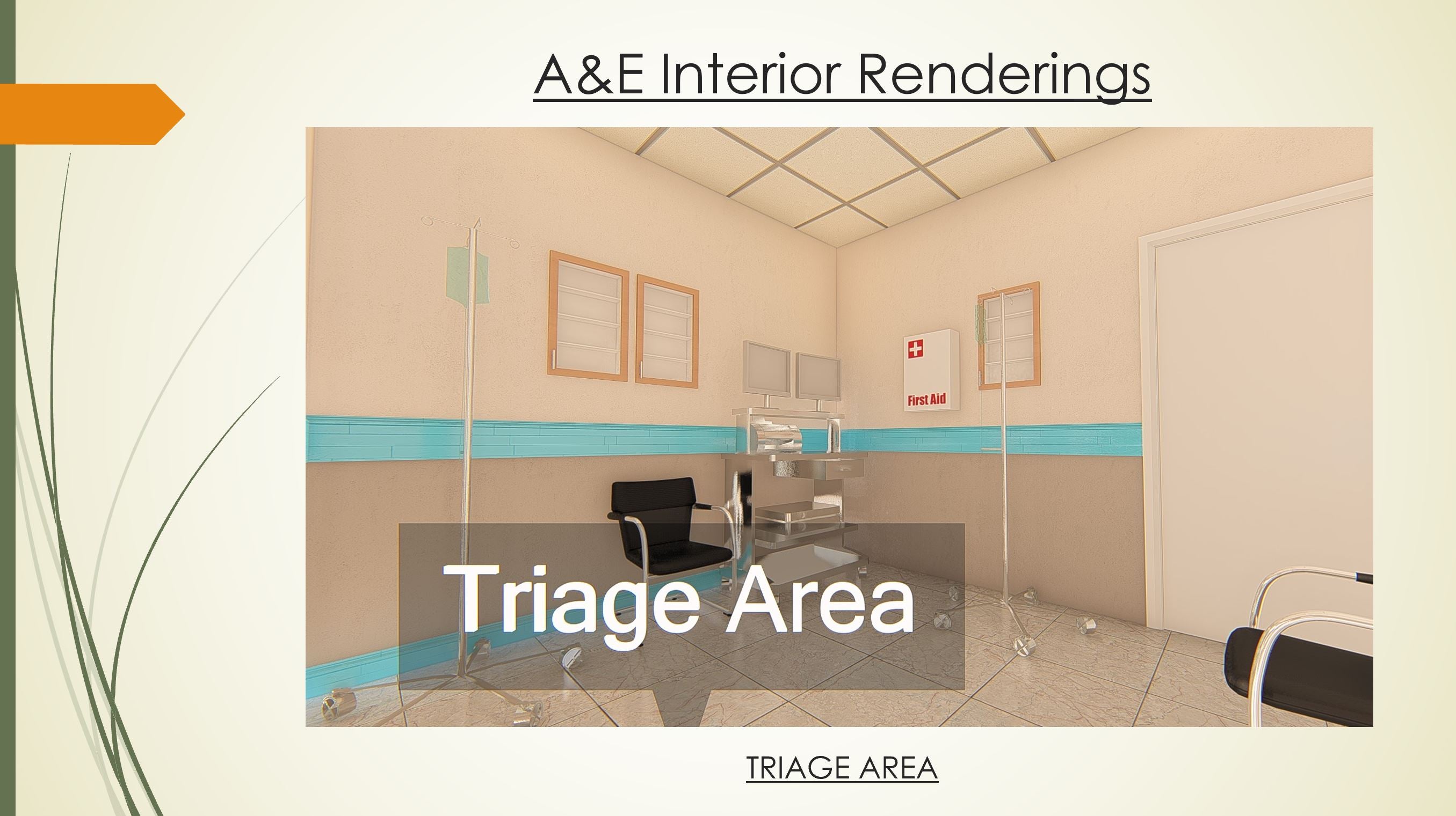 Rendering of the Triage Area for Corozal Community Hospital