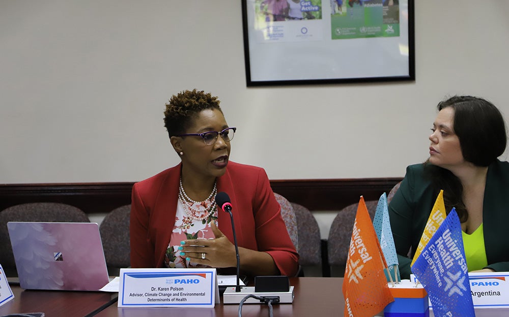 Dr Karen Polson, Advisor Climate Change and Environmental Determinants of Health, spoke on preventative measures including respiratory etiquette, hand hygiene and general safe food practices. Risk communication and community engagement, preparedness and response, and estimated resources required to support countries was also covered