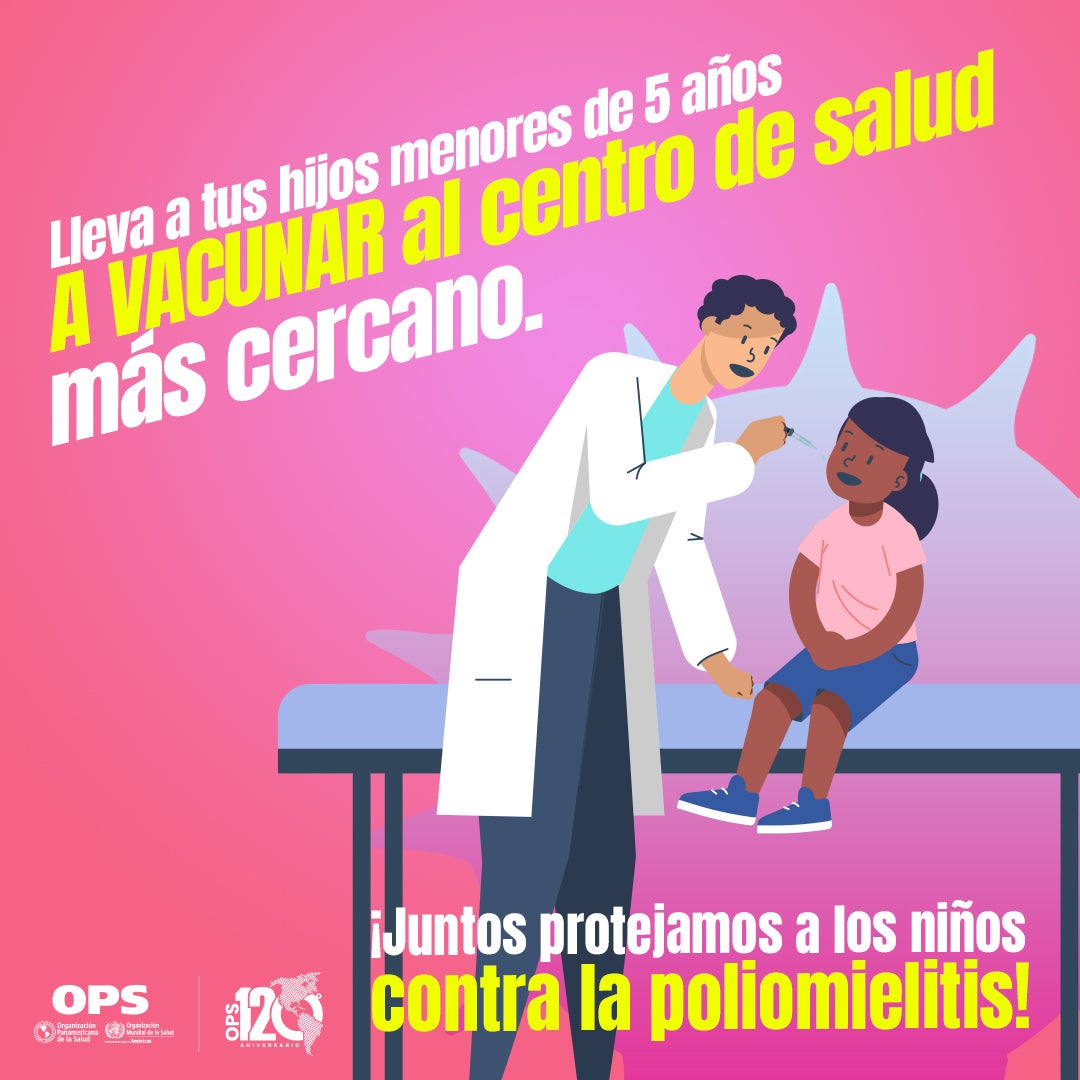 Vacunar contra la polio en el centro de salud más cercano