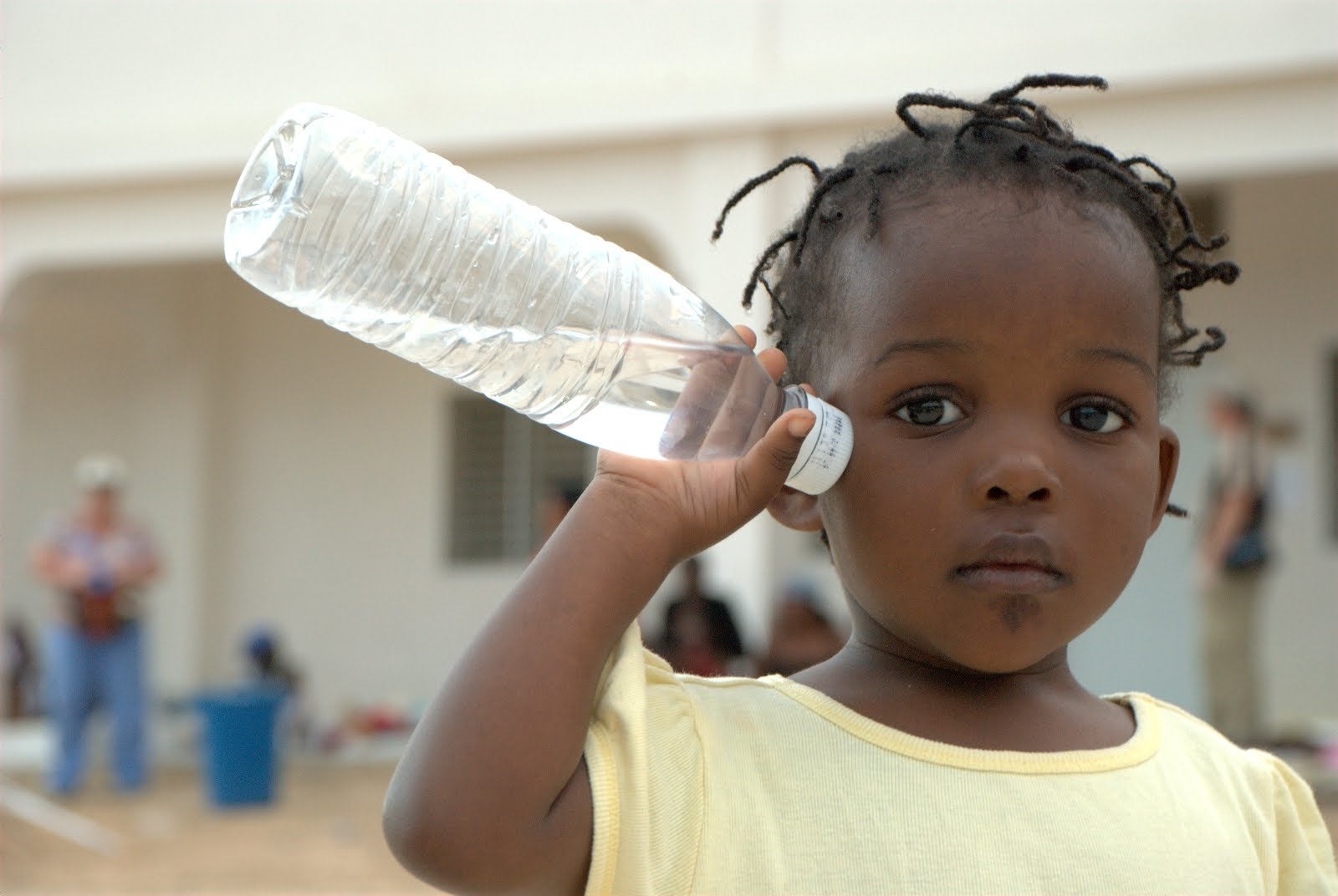 girl with bottle of water