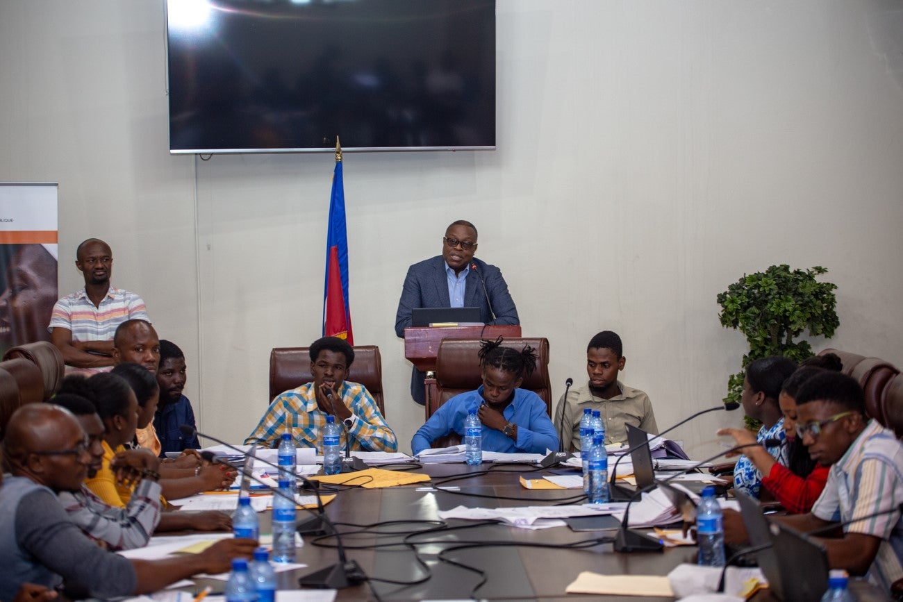 Le directeur du MSPP prenant la parole a la formation