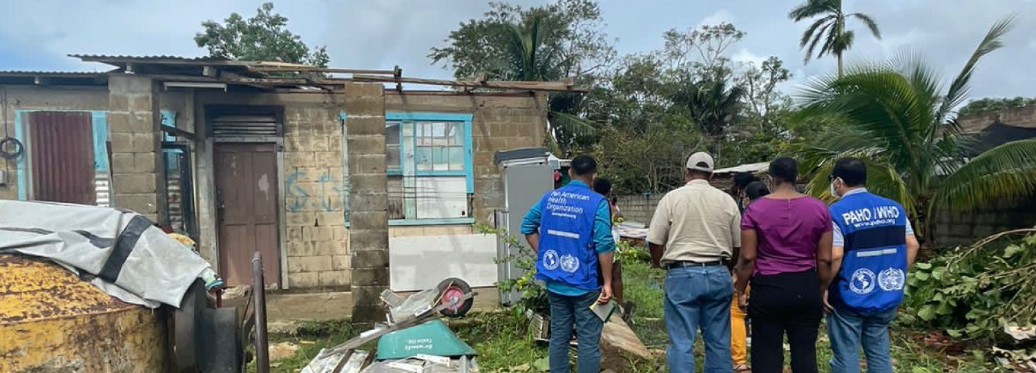 PPAHO’s team along with the Ministry of Health and Wellness conducting disaster assessments after Hurricane Lisa in Belize