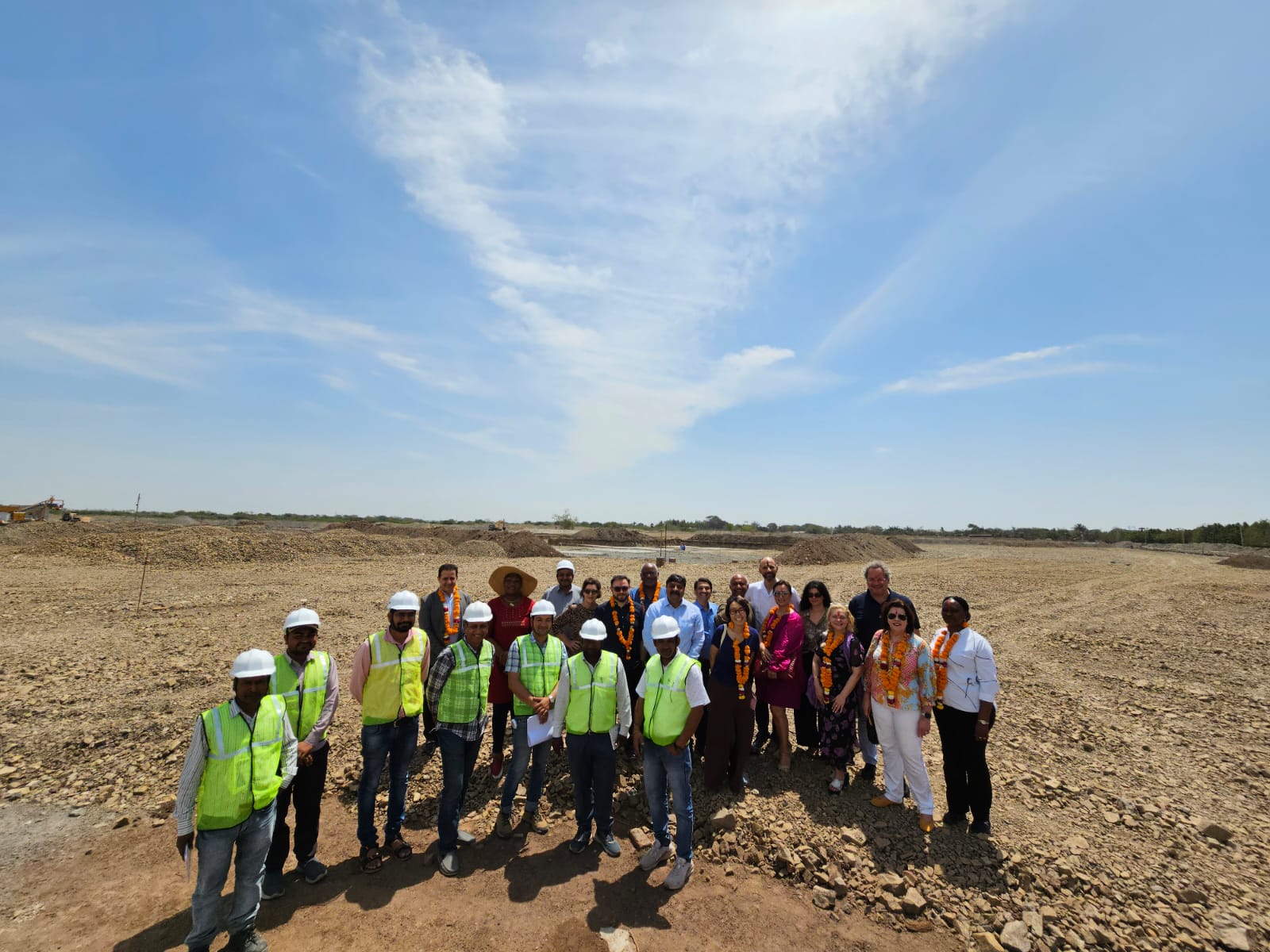 Visit to the building site of the new WHO GTMC in Jamnagar, India (March 2024).
