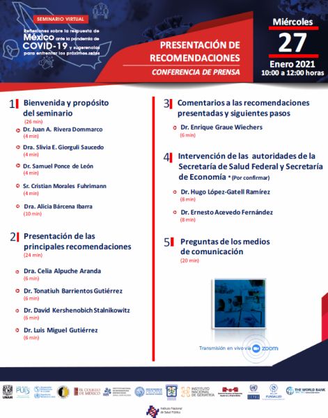 Programa del seminario de la respuesta México a la covid19