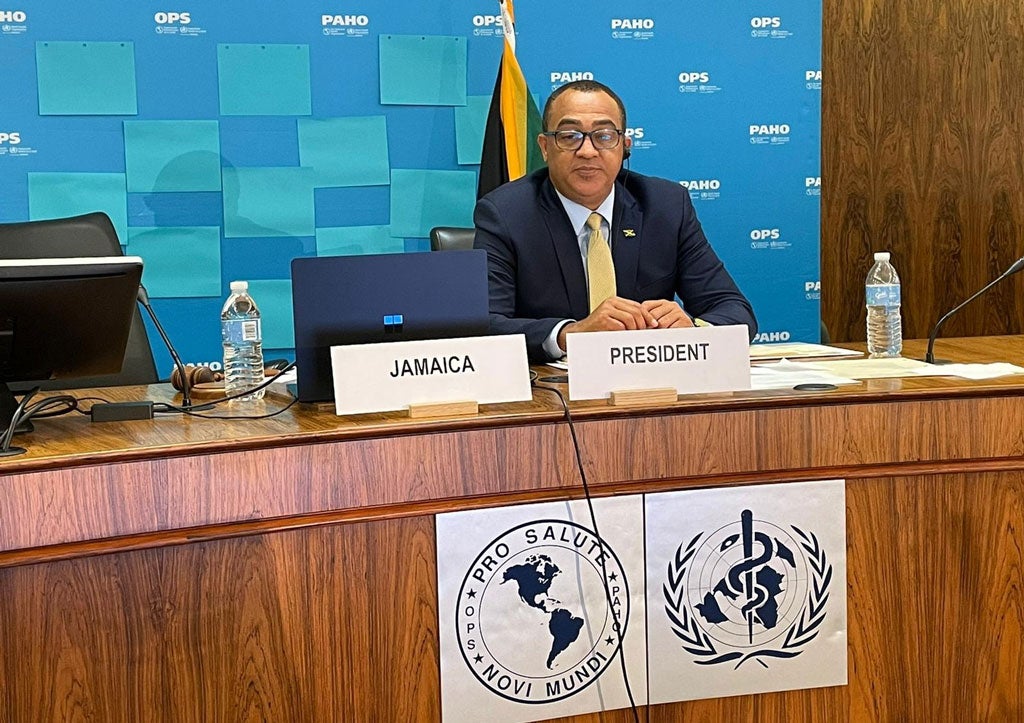 Jamaican Minister of Health and Wellness, Dr. Christopher Tufton, President of the Pan American Health Organization’s 59th Directing Council.