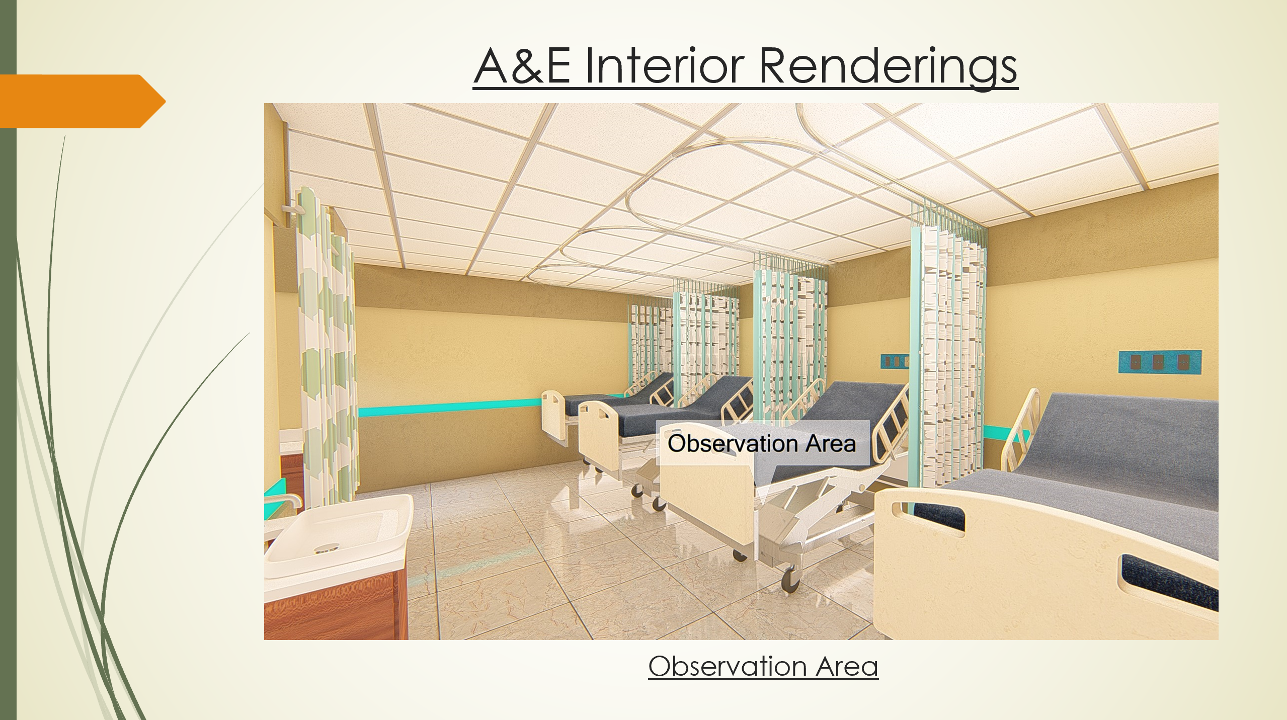 Rendering of the Observation Area for PG Community Hospital