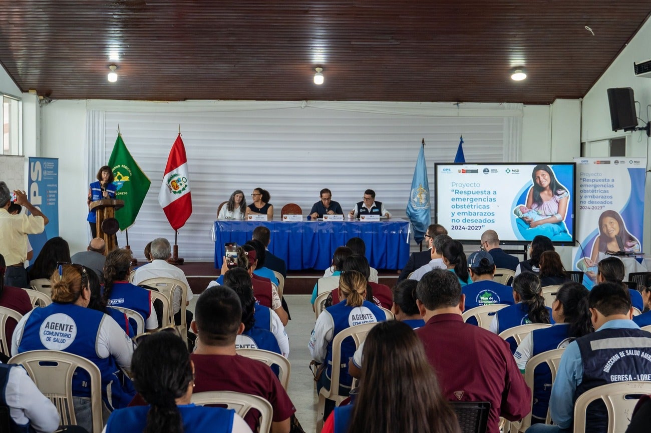 OPS/ Evento de lanzamiento del proyecto “Respuesta a emergencias obstétricas y embarazos no planeados 2024–2027”, en la región Loreto, Perú.