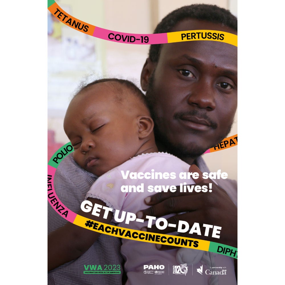 Father with child- Vaccines are safe ans safe lives!