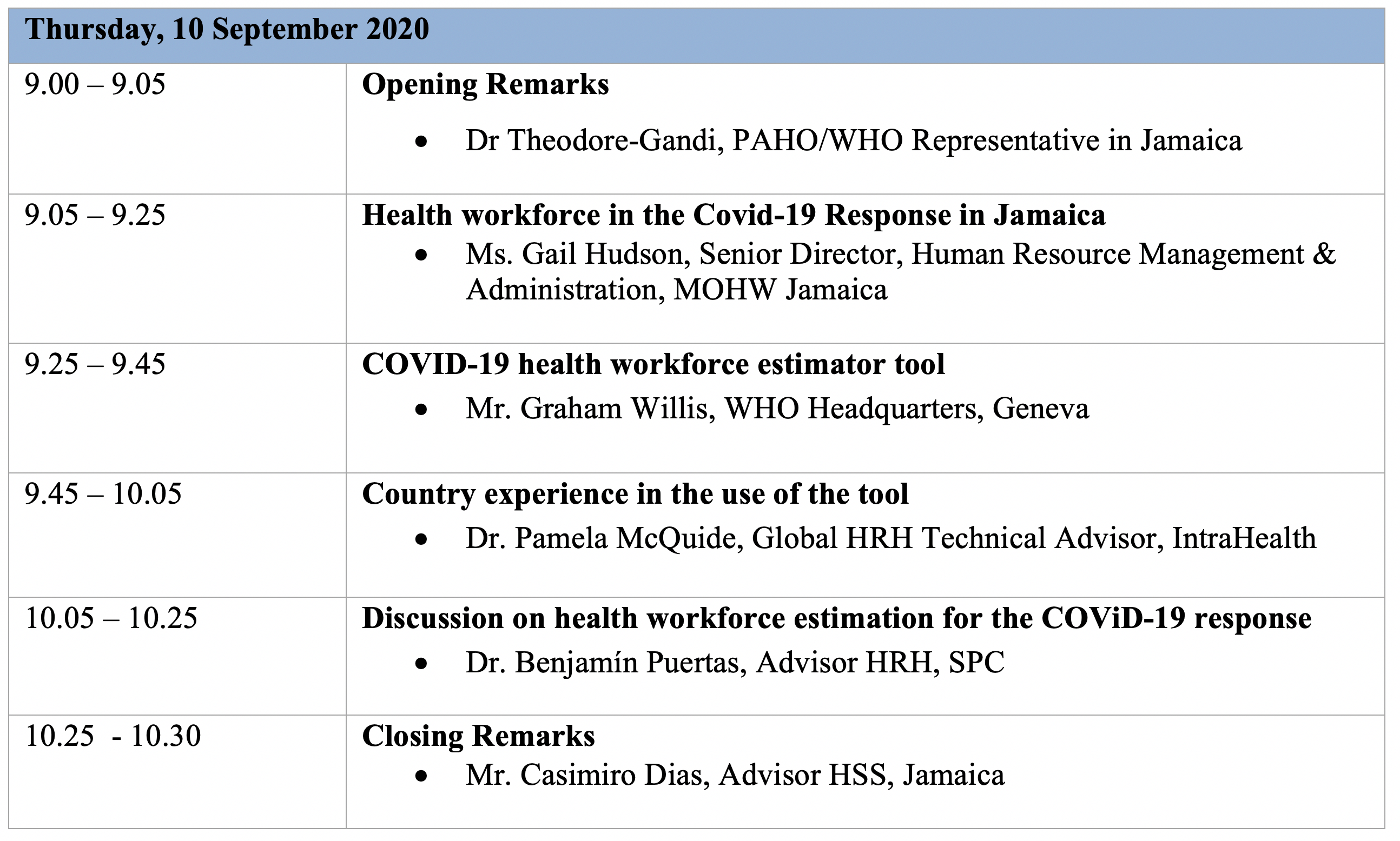 Provisional Agenda